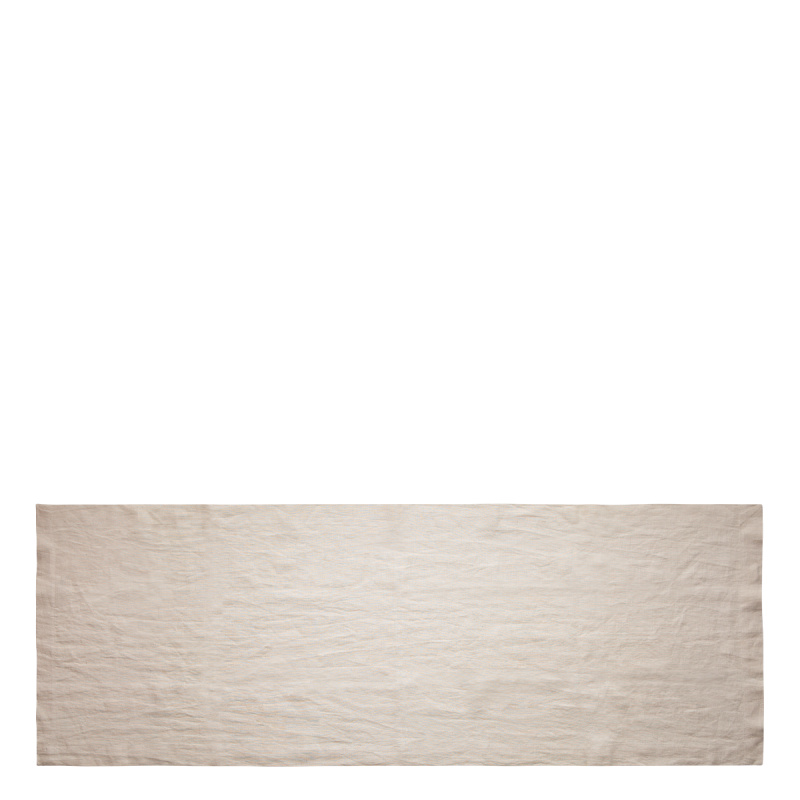 Chemin de table en lin couleur craie 50 x 140 cm - Gaya Ambiente