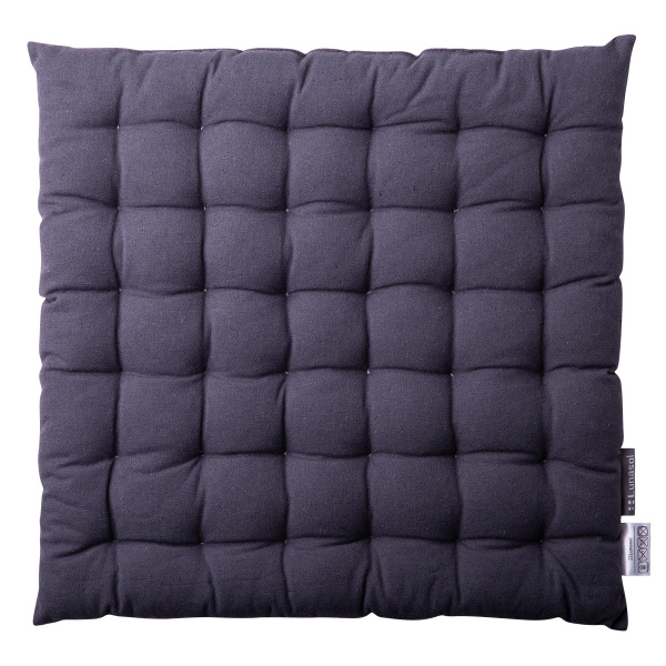Coussin de chaise en coton gris acier 40 x 40 x 4 cm – Basic Ambiente