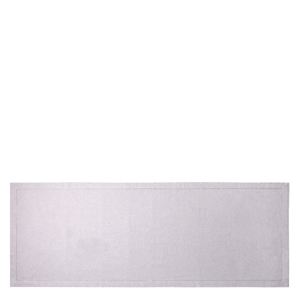 Chemin de table en coton gris clair 50 x 140 cm – Basic Ambiente