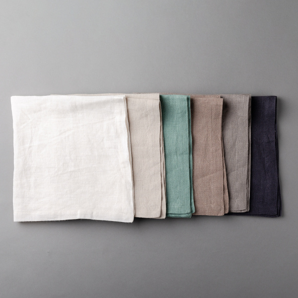 Serviettes en lin ardoise 50 x 50 cm 2 pcs - Gaya Ambiente
