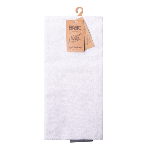 Graues Baumwoll-Etui zur Aufbewahrung von Besteck 52 x 26 cm - Basic Ambiente