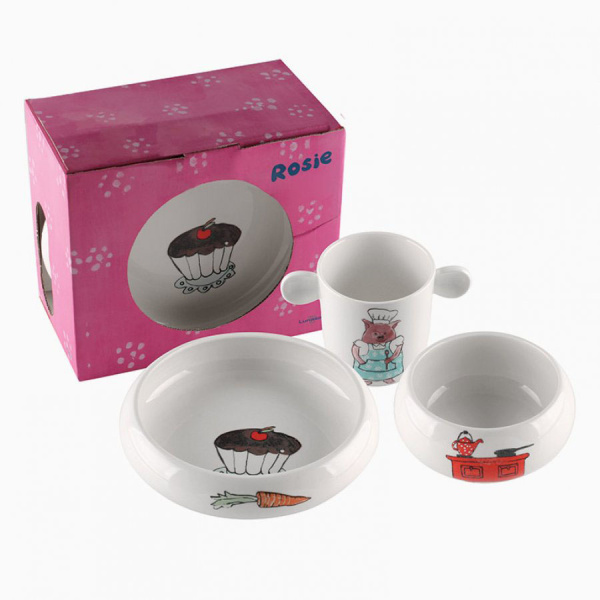 Service en porcelaine pour enfants 3 pcs – Rosie