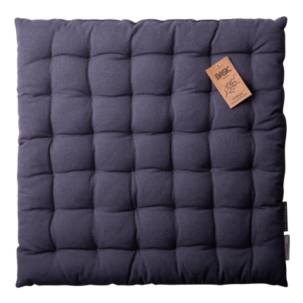 Coussin de chaise en coton gris acier 40 x 40 x 4 cm – Basic Ambiente