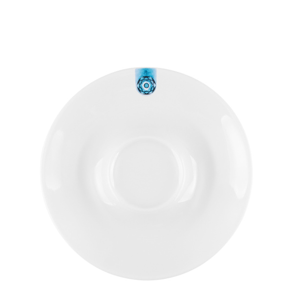Soucoupe à café/thé avec ornement bleu 15 cm – Gaya RGB