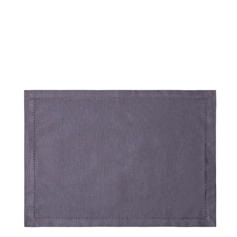 Set de table en coton gris acier 32 x 48 cm 2 pcs – Basic Ambiente