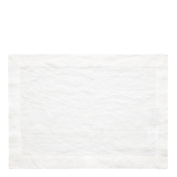 Set de table en lin blanc 35 x 50 cm - Gaya Ambiente