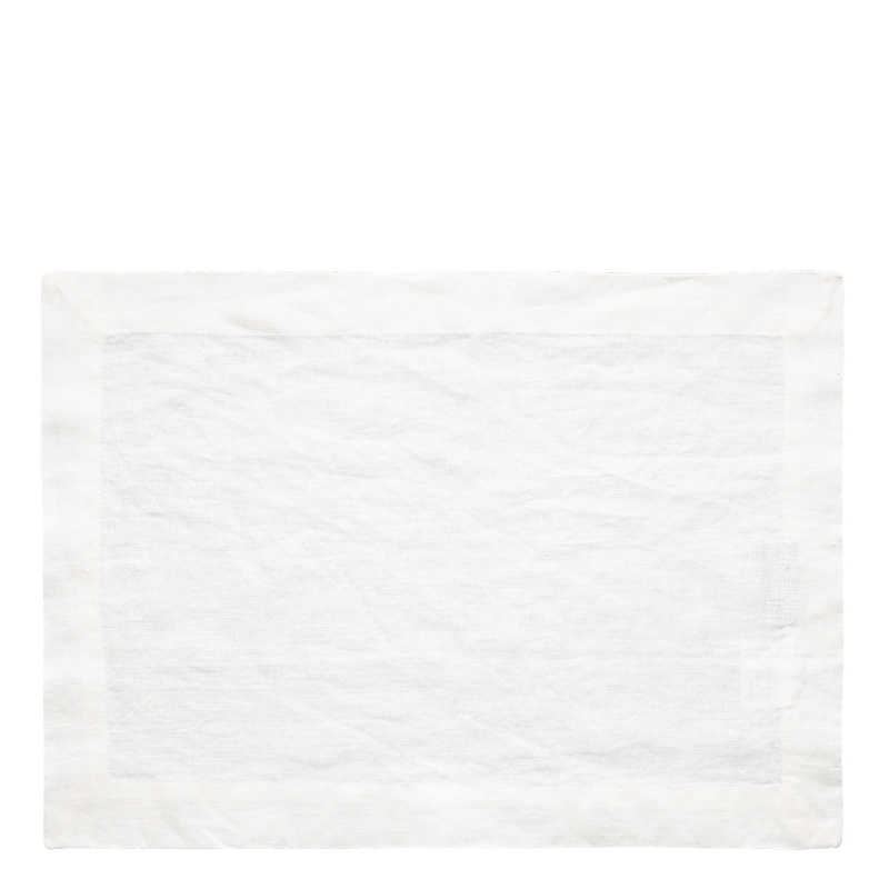 Set de table en lin blanc 35 x 50 cm - Gaya Ambiente