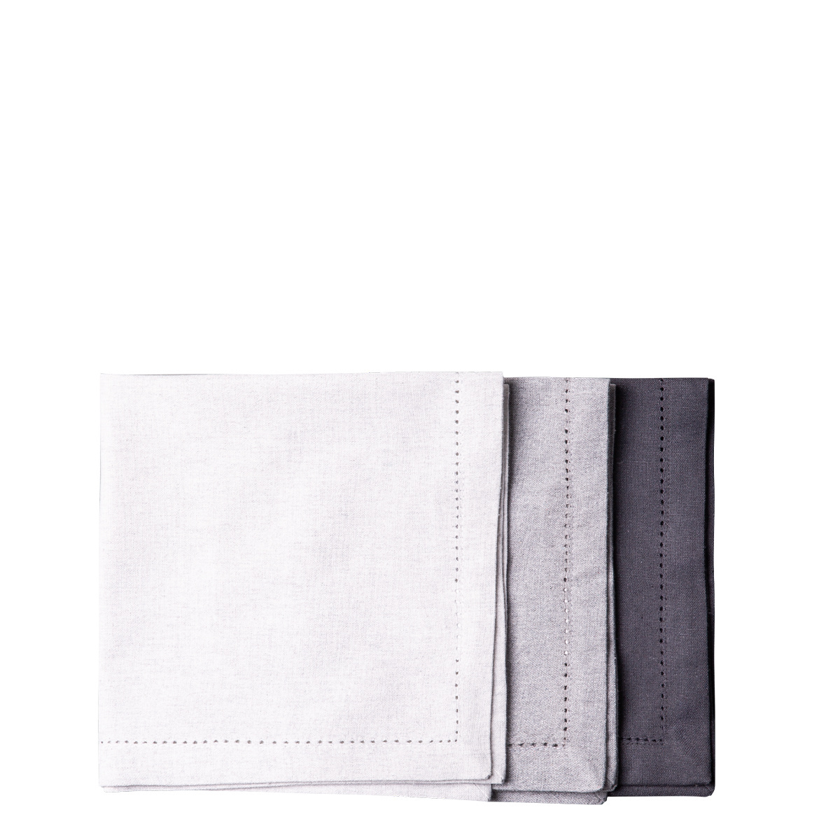 Serviettes en coton gris acier 45 x 45 cm 2 pcs – Basic Ambiente