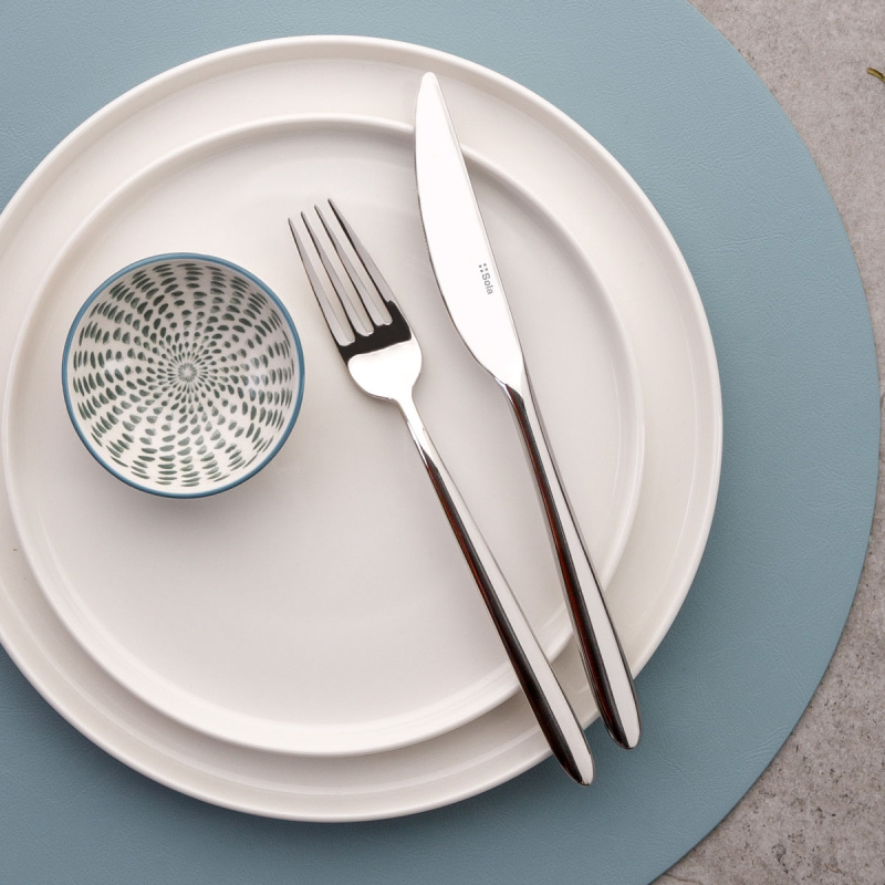 Set d'assiettes blanches U-Coupe 12 pcs — Flow Lunasol