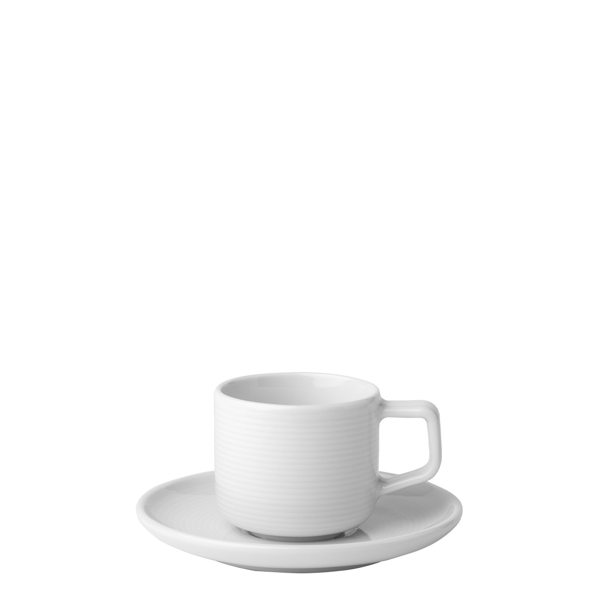 Service moka U-Coupe 8 pièces. BASIC Chic U-Coupé Relief Lunasol