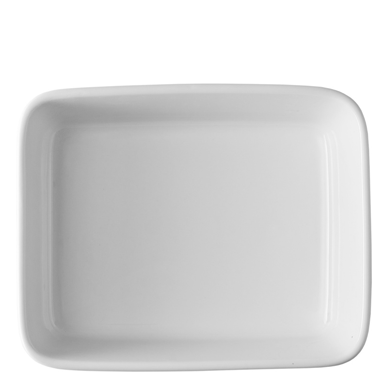 Plat à four 275 x 223 x 78 mm - porcelaine hôtelière blanc uni
