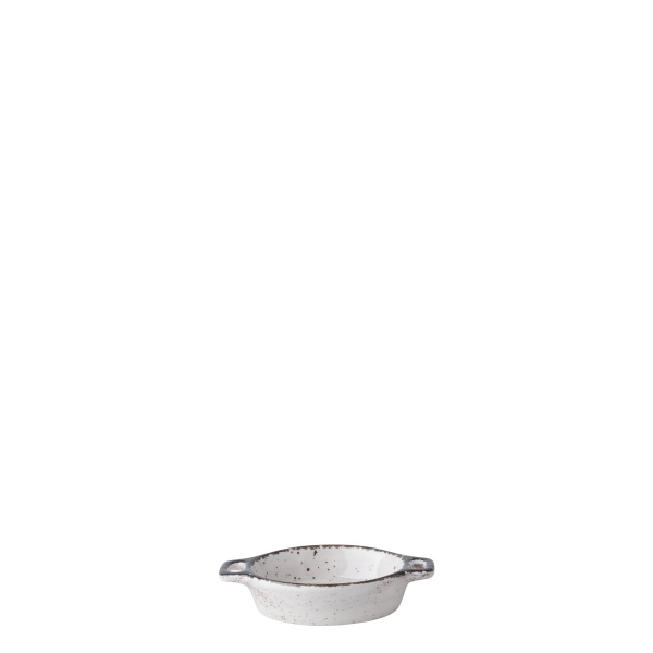 Bol ovale Flowl Atelier gris avec anses 7,9 x 7 cm - Gaya