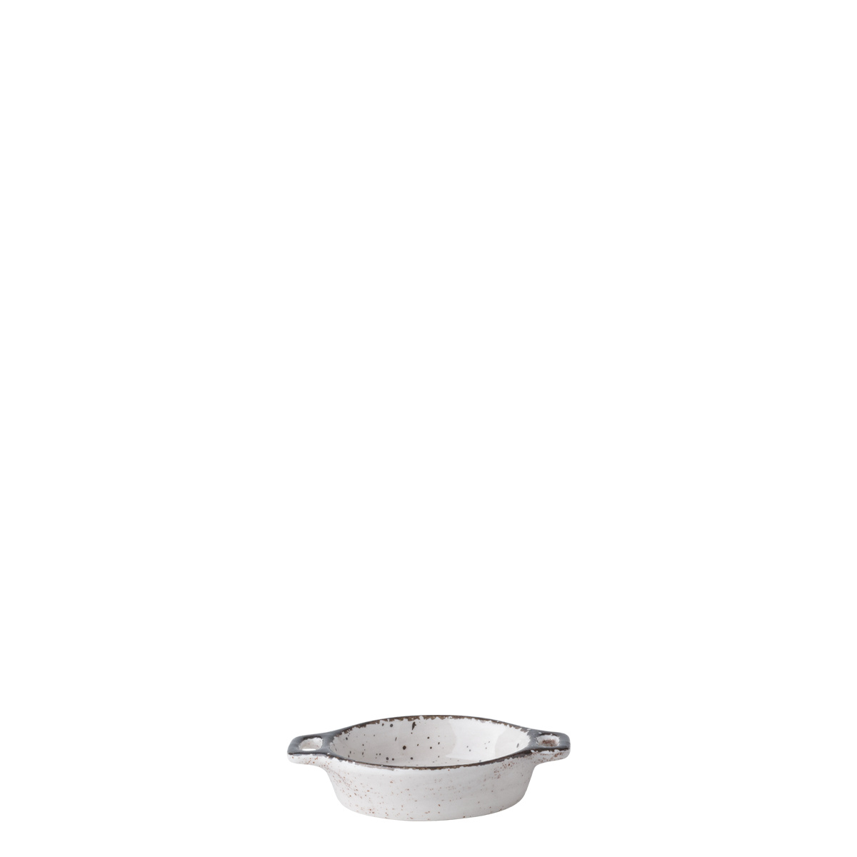 Bol ovale Flowl Atelier gris avec anses 7,9 x 7 cm - Gaya