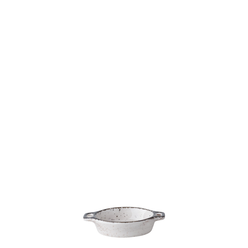 Bol ovale Flowl Atelier gris avec anses 7,9 x 7 cm - Gaya