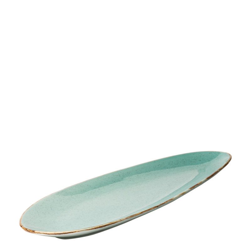 Plat ovale Sand turquoise 41 cm – Gaya