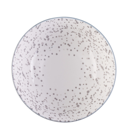 Bol à céréales blanc / gris clair 17,8 cm - Basic
