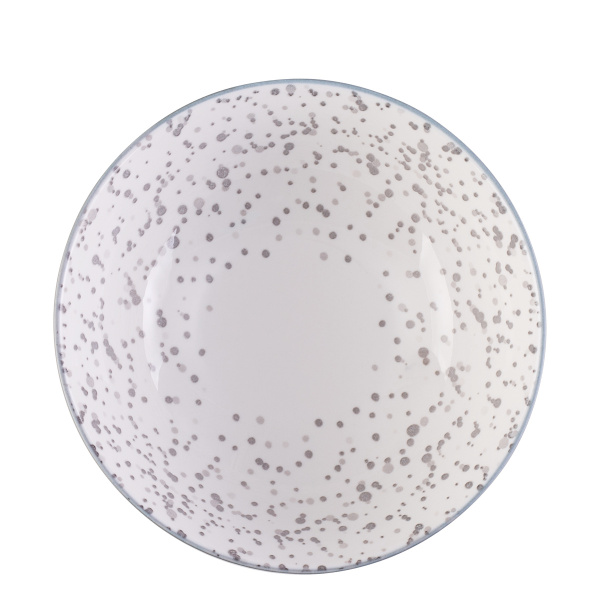 Bol à céréales blanc / gris clair 17,8 cm - Basic