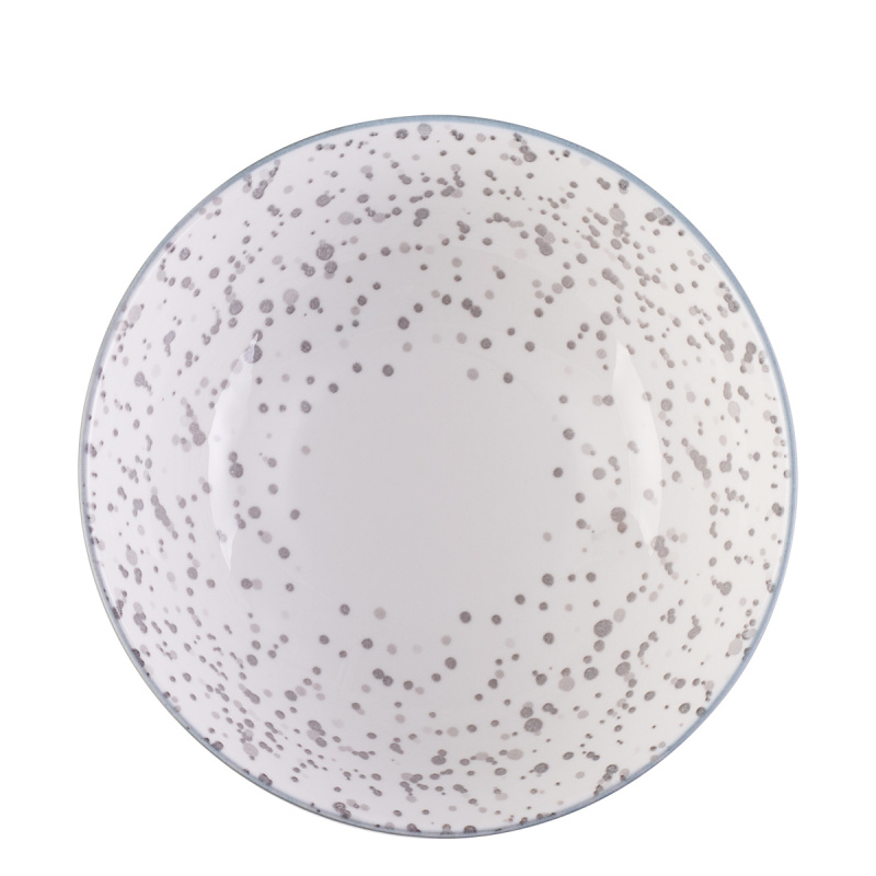 Bol à céréales blanc / gris clair 17,8 cm - Basic