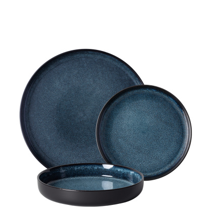 Service en porcelaine 18 pièces - Gaya Atelier Night Sky