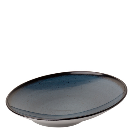 Assiette à pâtes Curve 30 cm bleue - Hotel Inn Chic colorée
