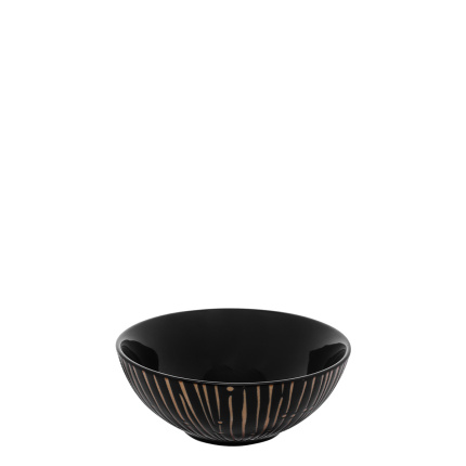 Bol à céréales noir/champagne 14 cm – Basic