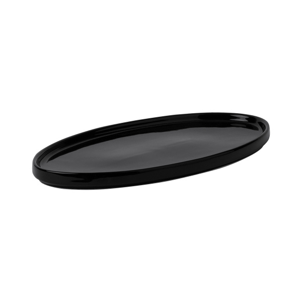 Assiette plate ovale U-Coupe 30.5 x 15.5 cm - Flow Lunasol black
