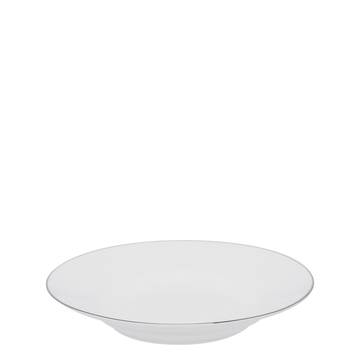 Assiette creuse 23 cm avec bordure en platine - Premium Platinum Line