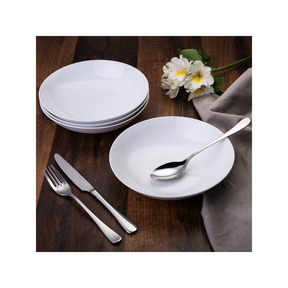Assiette creuse coupe 20,5 cm set de 4 - Basic