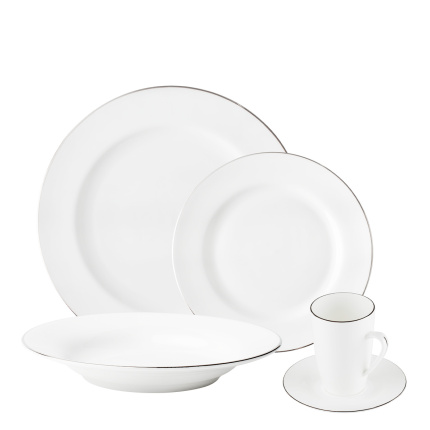 Service en porcelaine 20 pièces - Premium Platinum Line