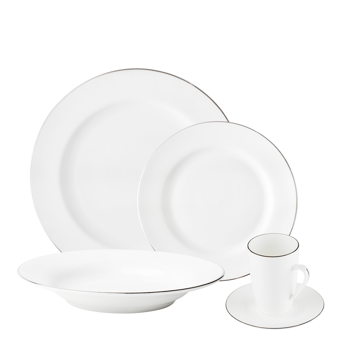 Service en porcelaine 20 pièces - Premium Platinum Line