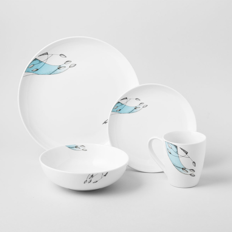 Assiette plate Coupe 19 cm Set 4 pcs - S-Art Elements Water