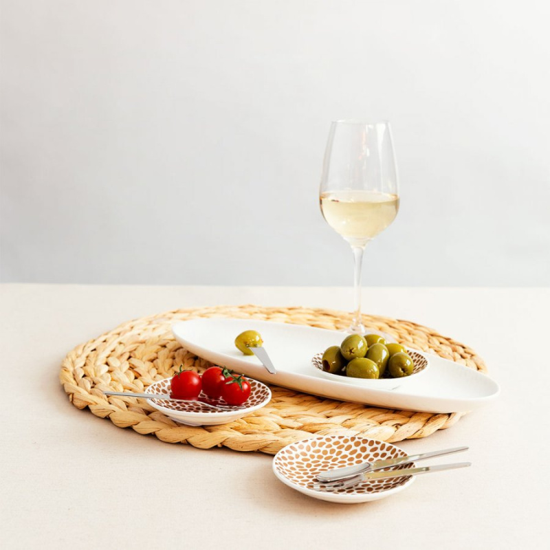 Assiette ovale texturée Coupe 33 x 13 cm – Flow