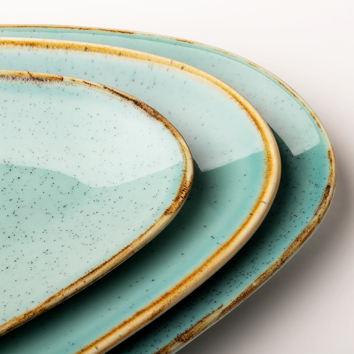 Plat ovale Sand turquoise 41 cm – Gaya