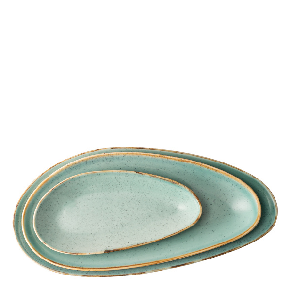 Plat ovale Sand turquoise 41 cm – Gaya