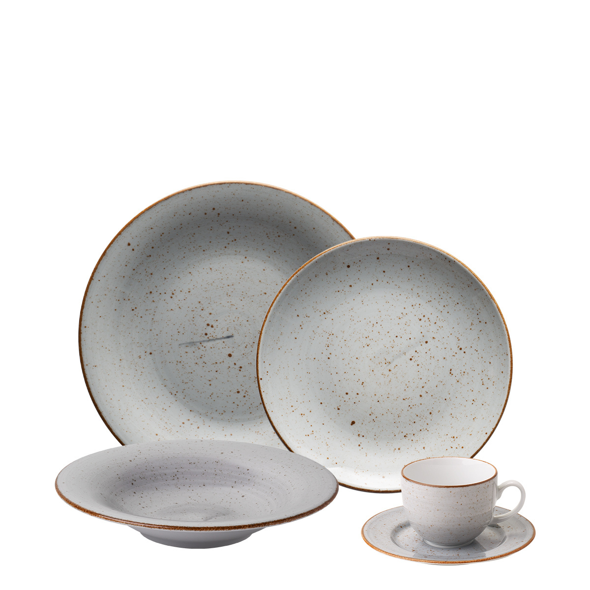 Ensemble de porcelaine 20 pièces gris - Hotel Inn Chic color