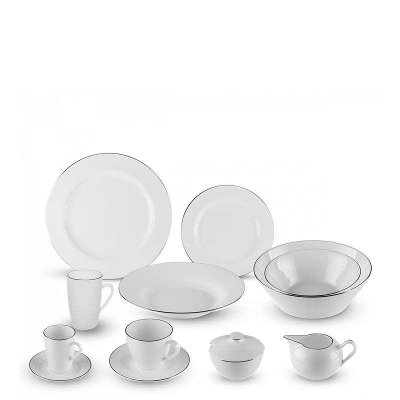 Service en porcelaine 52 pièces - Premium Platinum Line