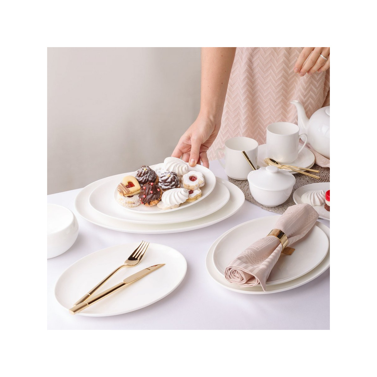Plat de service ovale 30 cm - Premium Platinum Line