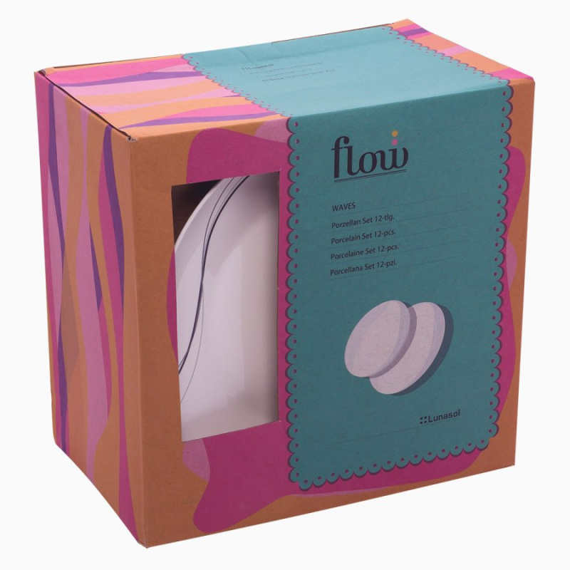 Set en porcelaine 12 pcs Waves – Flow