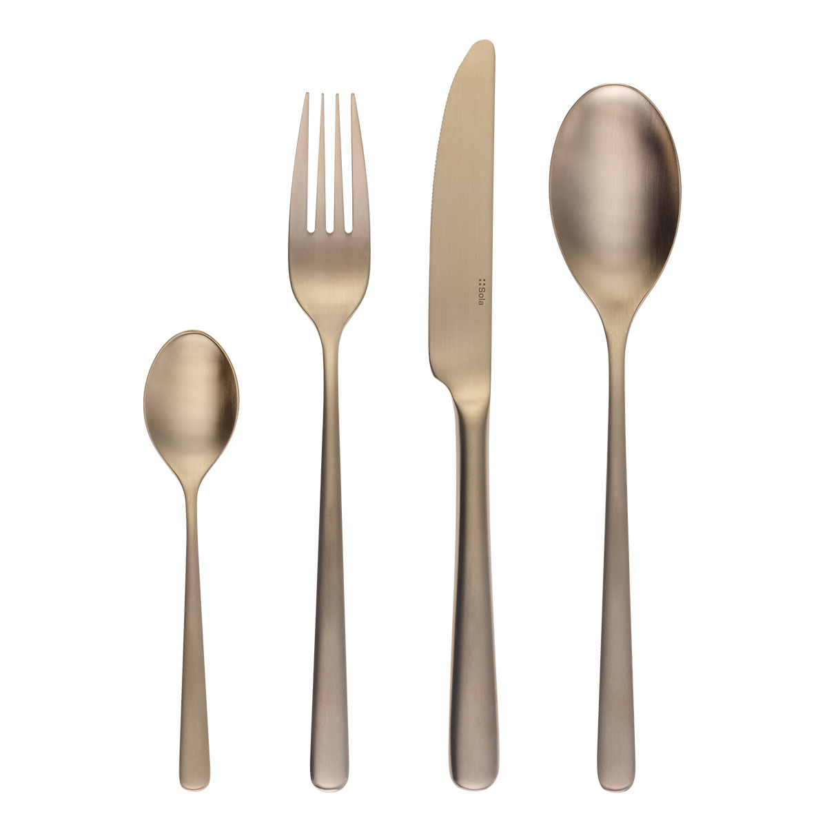 Set de couverts 24 pcs – Salamanca PVD Champagne entièrement mat