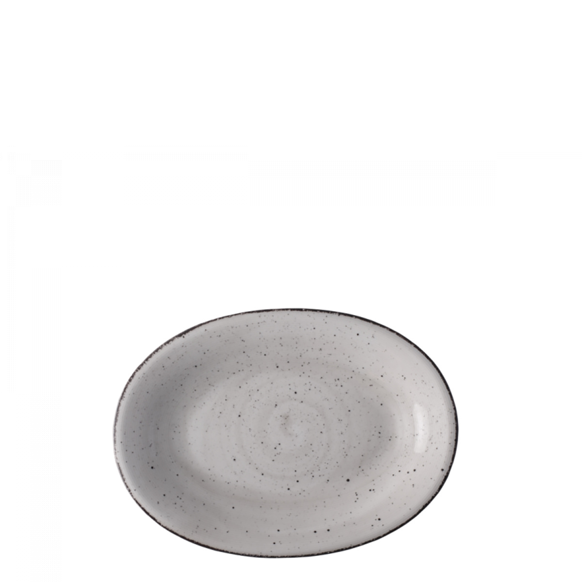 Assiette ovale Relief gris vintage ø28 cm - couleur Hotel Inn Chic