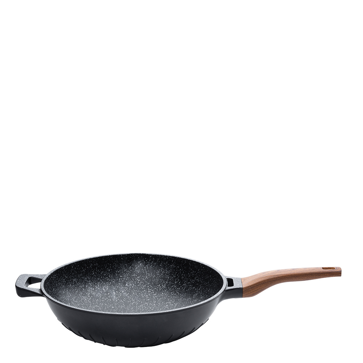 Wok antiadhésif 32 cm black marbre - Basic