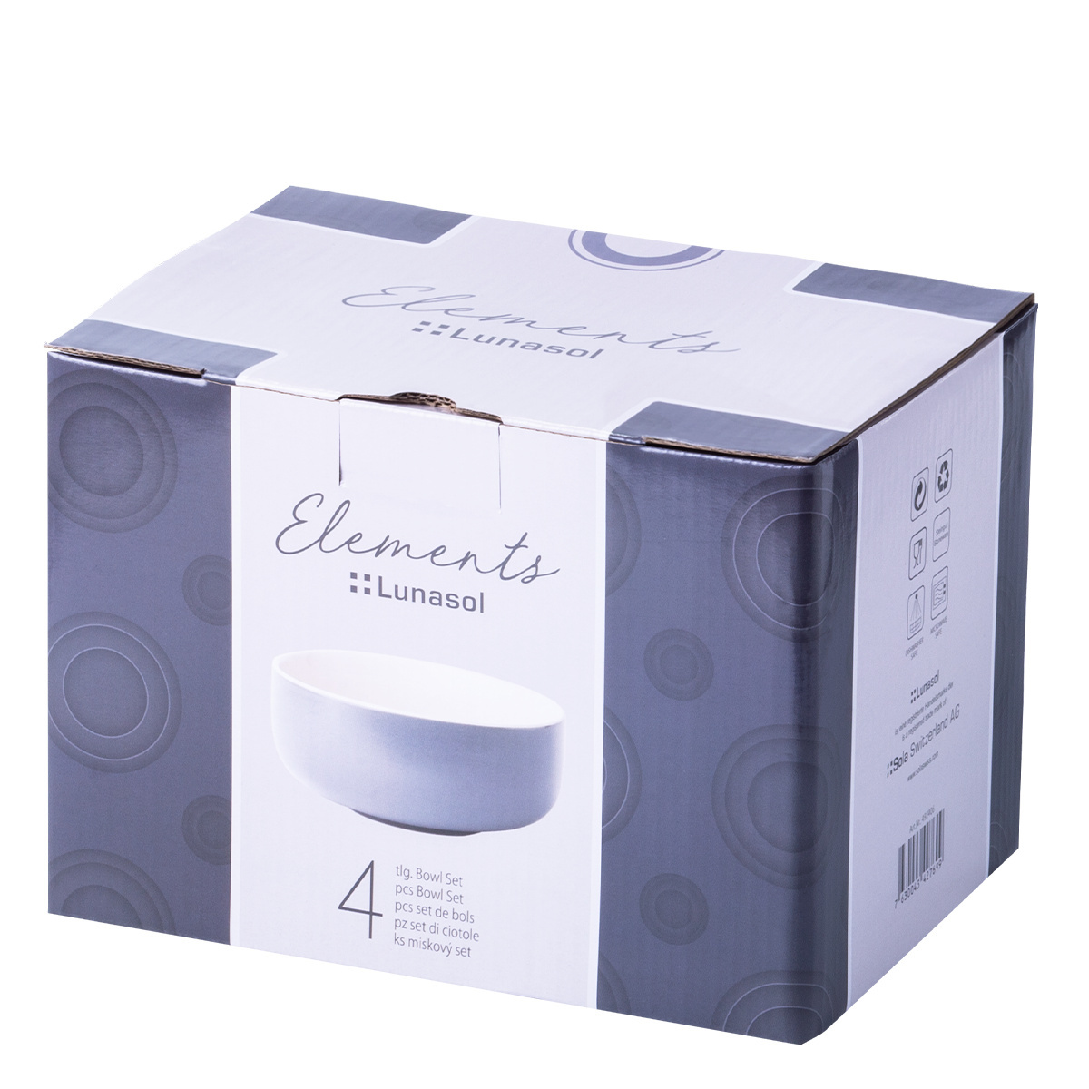 Set de 4 bols en céramique – Elements East grey