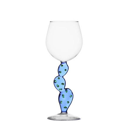 Verre à vin cactus bleu - Ichendorf