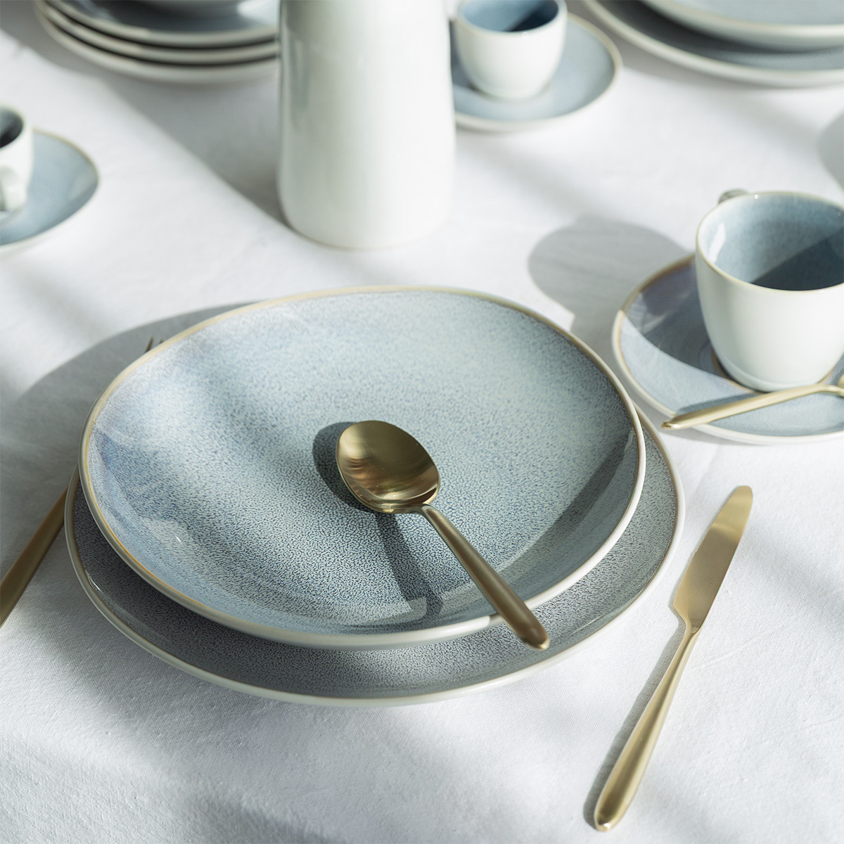 Assiette plate Coupe 21 cm Glacial Ice | Lunasol