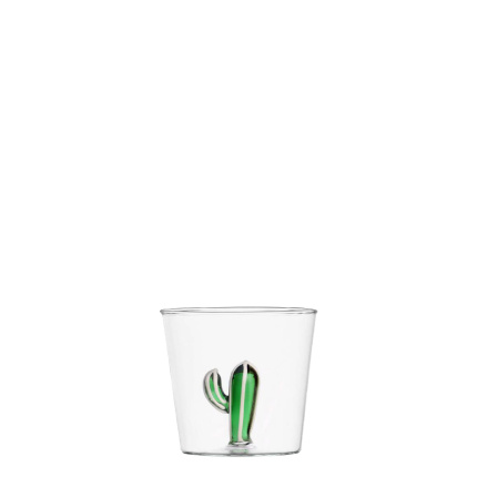 Verre avec cactus vert 350 ml