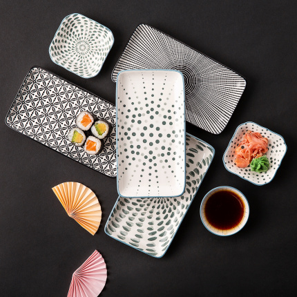 Assiette rectangulaire 20,3 x 11,2 cm – Elements Asia Earth