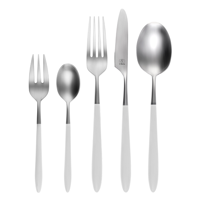 Set de couverts 5 pcs – GAYA Exeter manche blanc