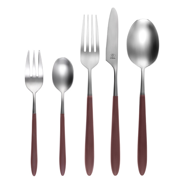 Set de couverts 5 pcs – GAYA Exeter manche taupe mat