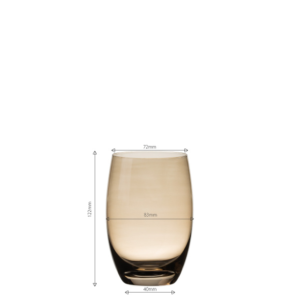 Verres Tumbler taupe 460 ml - Optima Glas Lunasol