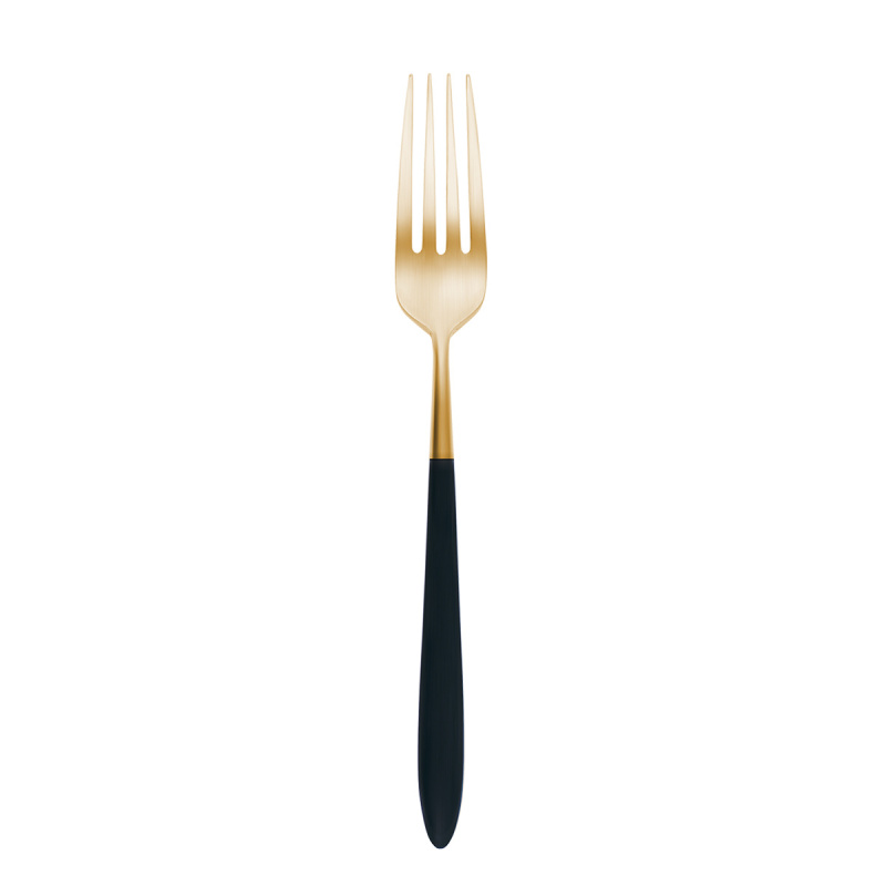 Set de couverts 24 pcs – Gaya Exeter Gold manche gris-noir mat
